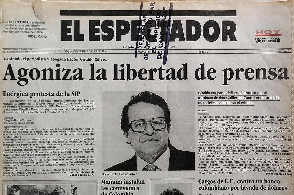 Se cumplen 30 años del homicidio de Héctor Giraldo, periodista de El Espectador