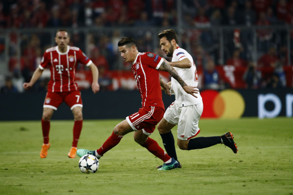 Bayern Múnich empató sin goles con Sevilla y es semifinalista de la Champions