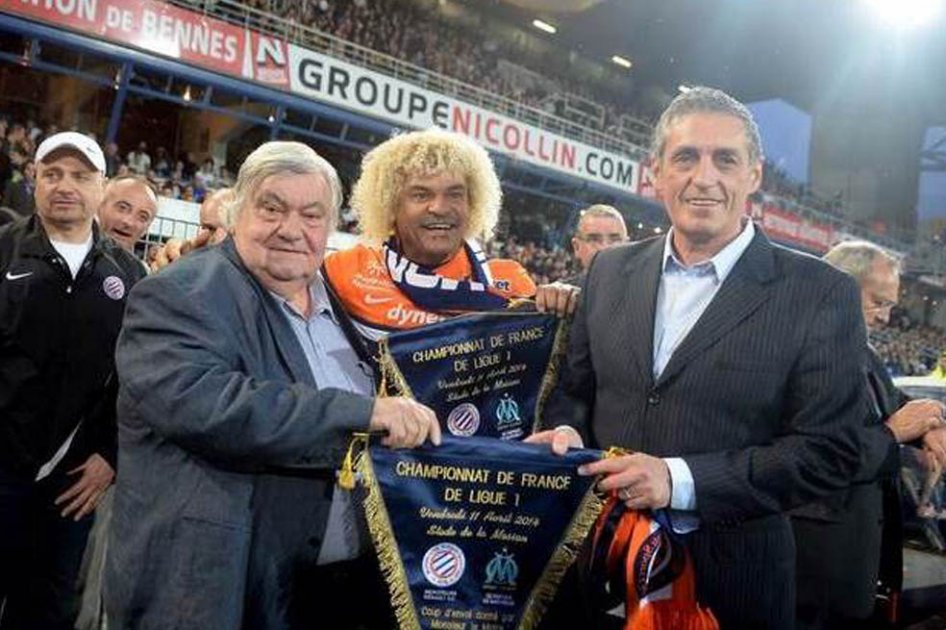 ‘El Pibe’ Valderrama fue homenajeado por el Montpellier de Francia