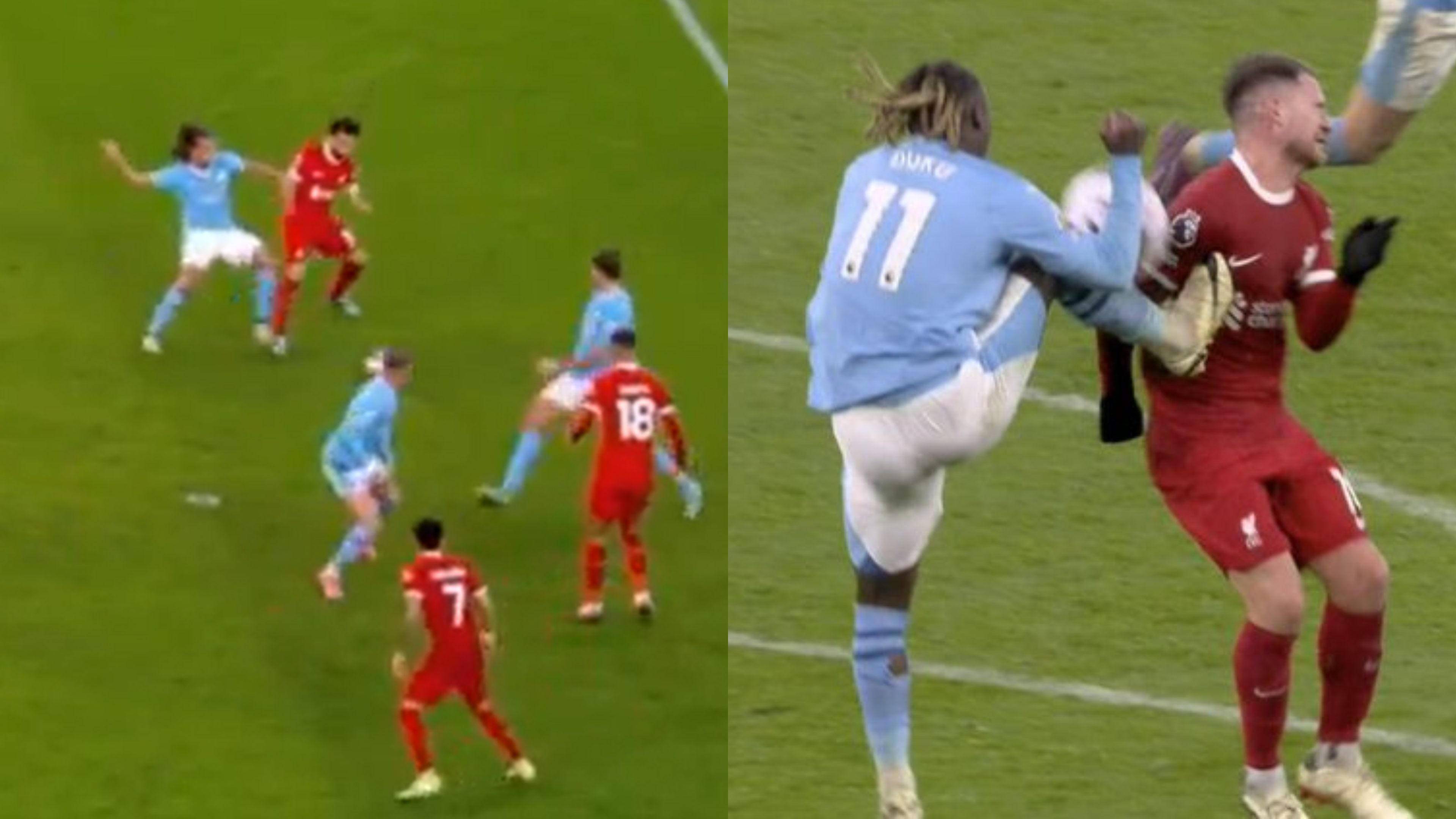 La polémica en Anfield: ¿fueron penalti contra Liverpool las dos últimas jugadas?