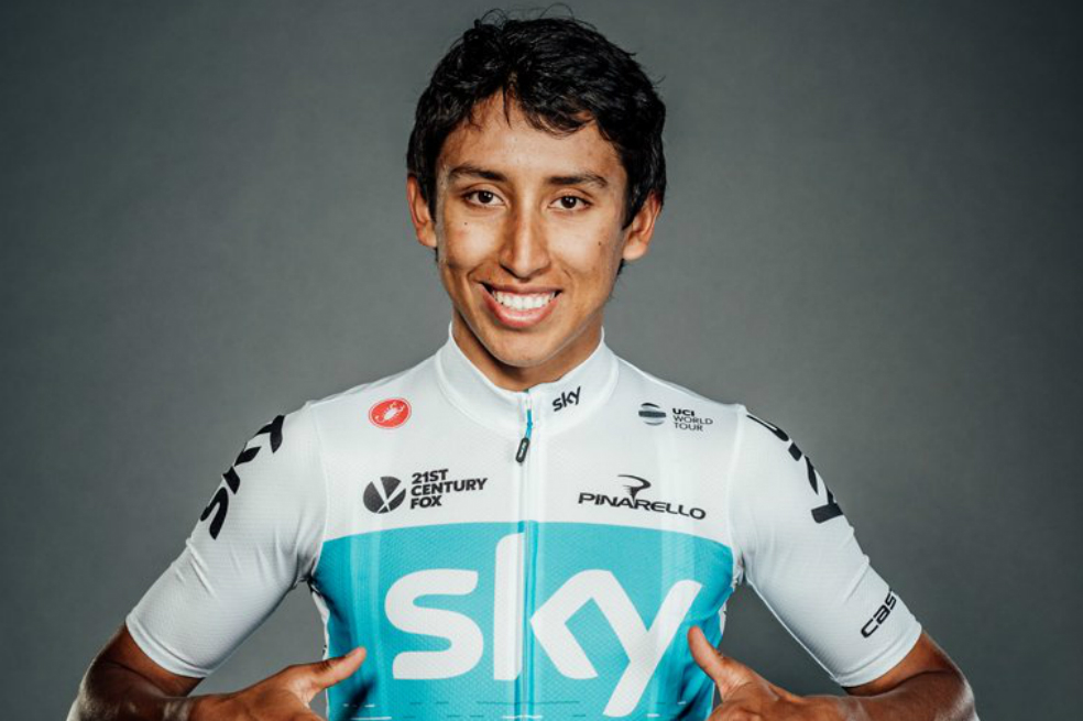 El equipo Sky presentó oficialmente al colombiano Egan Bernal
