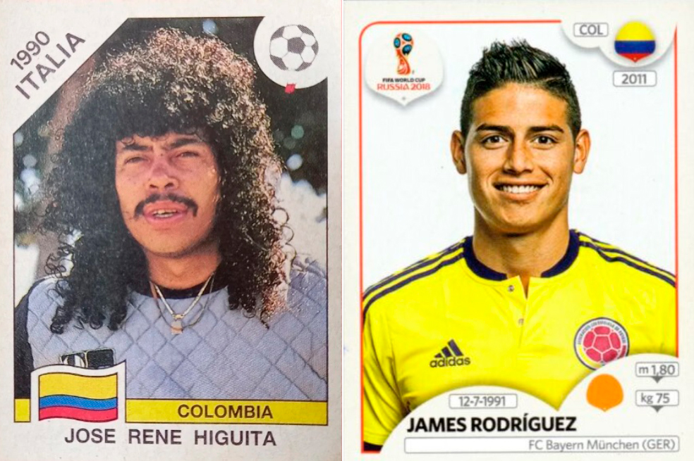 Lo dice el Panini: la Colombia del Pibe e Higuita era más cool que la de James