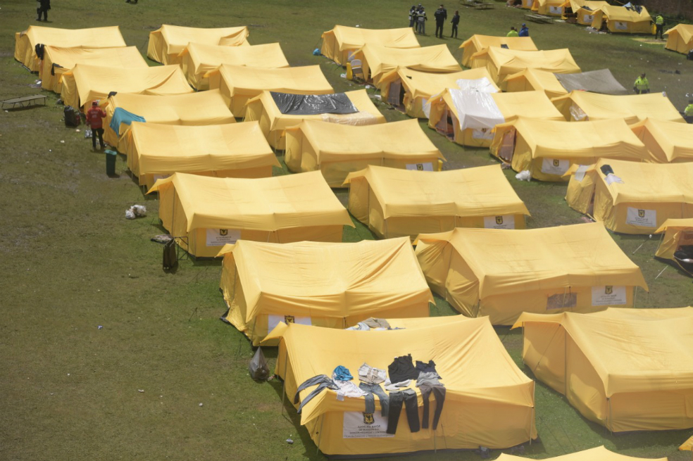 Guardia Bolivariana, ¿infiltrada en campamento de venezolanos en Bogotá?