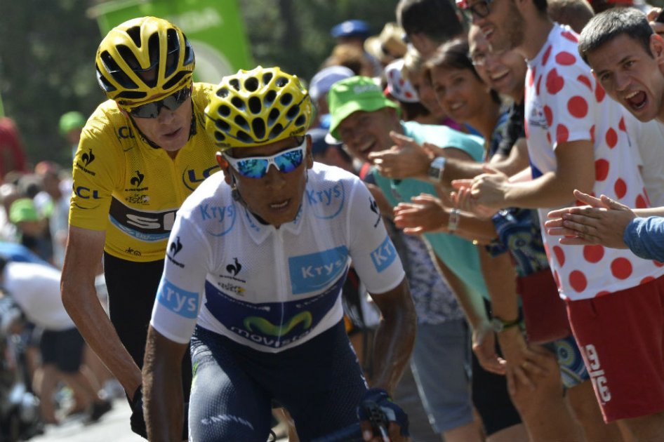Nairo Quintana finalizó en la posición 21 en la etapa 14 del Tour de Francia. Foto: AFP