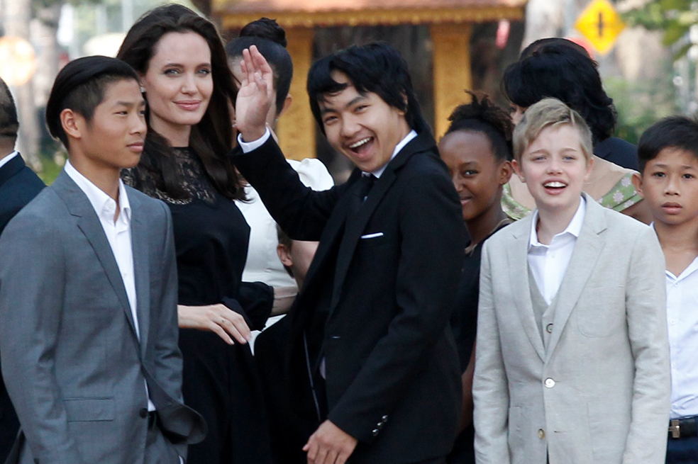 Angelina Jolie y sus hijos por primera vez sin Brad Pitt
