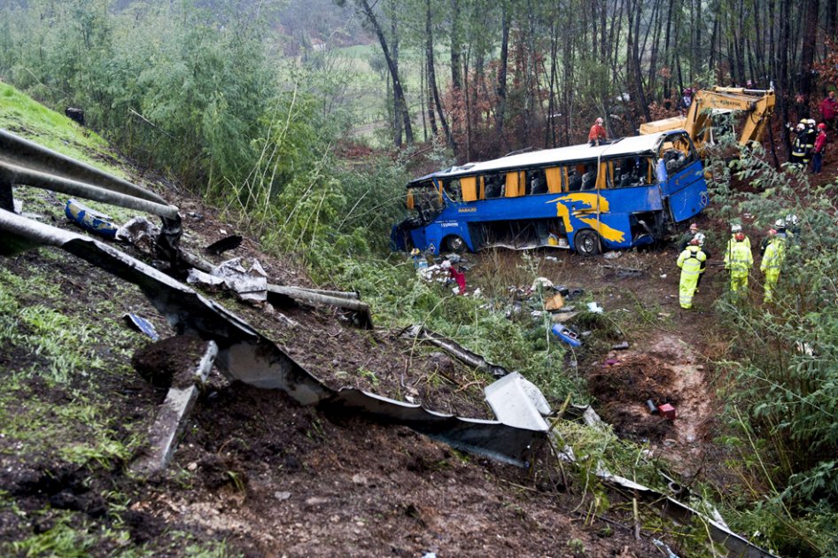 Once muertos deja accidente de autobús en Portugal