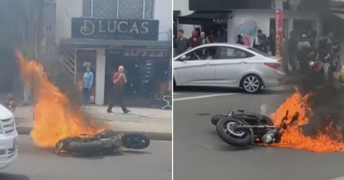 Comunidad en Engativá les quemó la moto a ladrones que habrían robado un celular