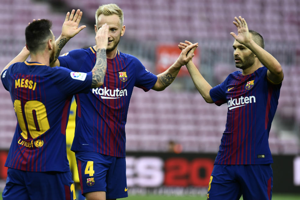 El Barcelona goleó a Las Palmas en un Camp Nou vacío