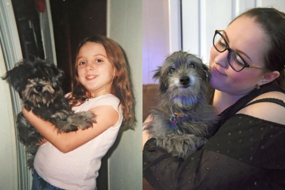 Conmovedor: ella adoptó a una perrita y resultó ser la misma que perdió cuando niña