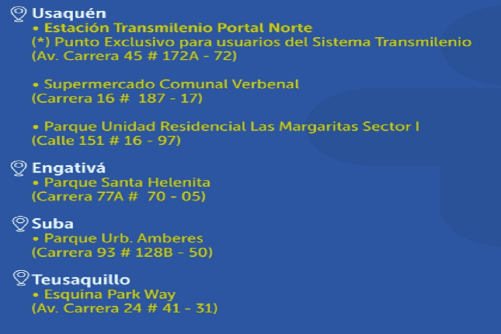 Puntos prueba covid-19 este miércoles en Bogotá