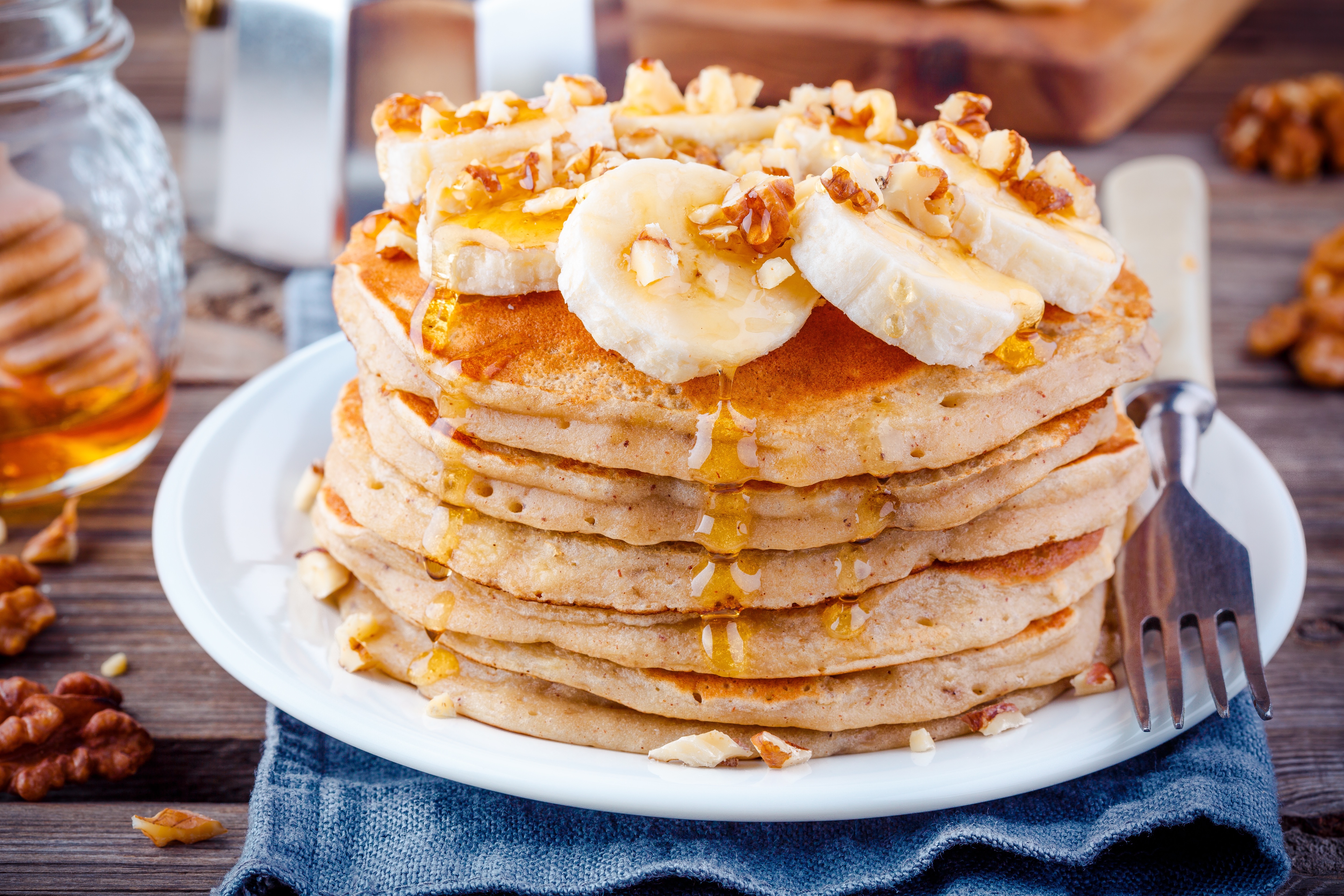 Pancakes de avena y banano