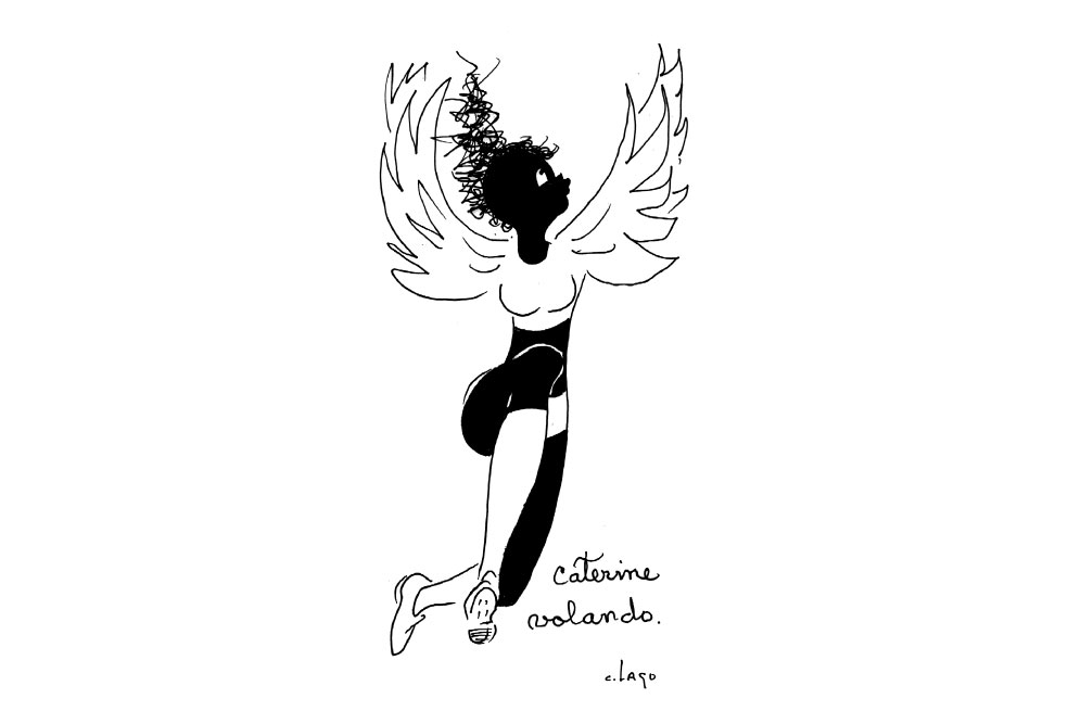 Caterine volando