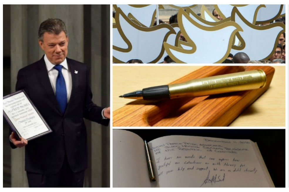Los objetos que Santos donó al Museo Nobel