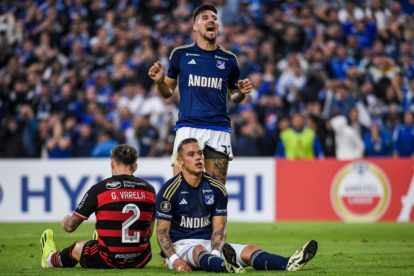 El jugador argentino Santiago Giordana fue figura clave para el empate de Millonarios con Flamengo en El Campín.