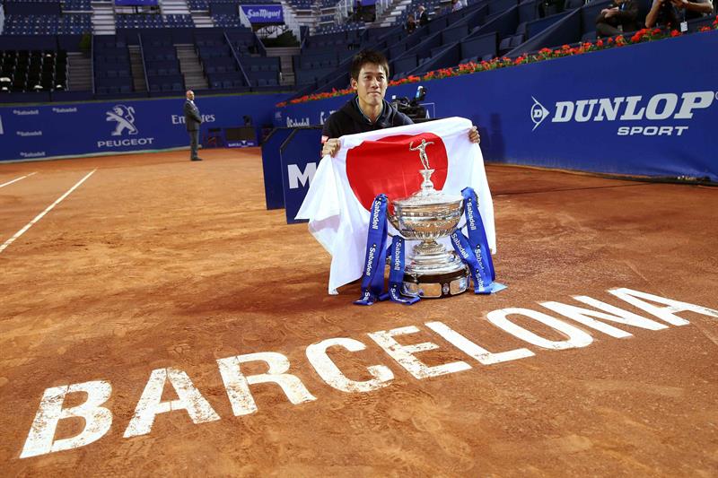Kei Nishikori se coronó campeón del Conde de Godó