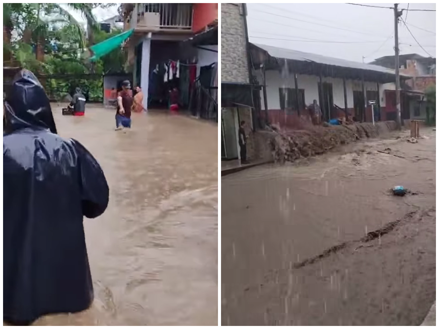 Al menos nueve barrios inundados dejan fuertes lluvias en Viotá, Cundinamarca