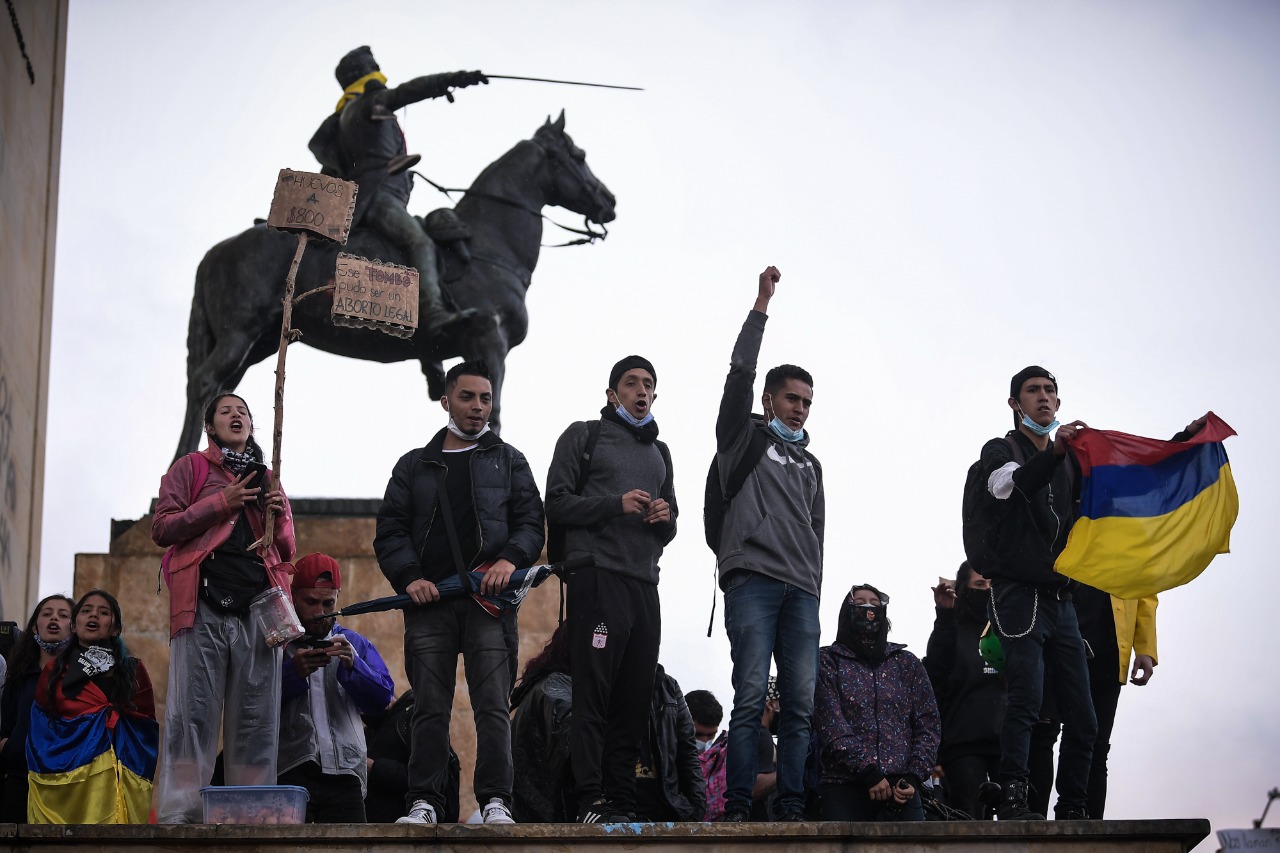 En vivo Paro Nacional 5M en Bogotá: Esmad interviene en plantón del monumento Héroes