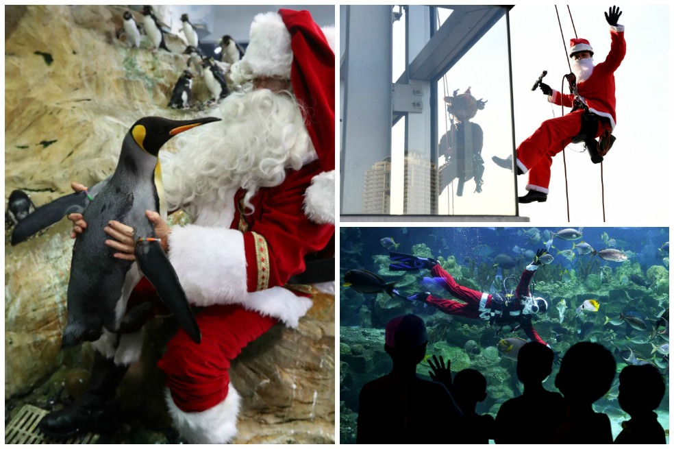 Los papás Noel más creativos que se tomaron la Navidad en el mundo