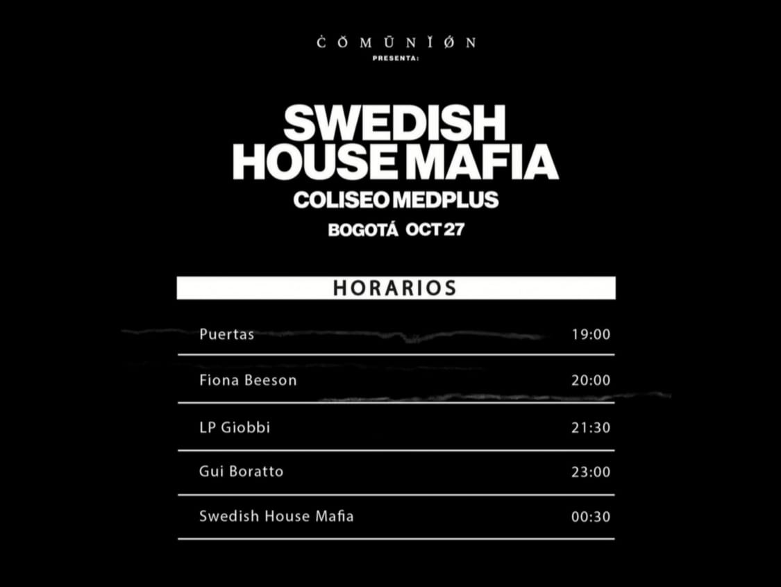 Swedish House Mafia en Bogotá
