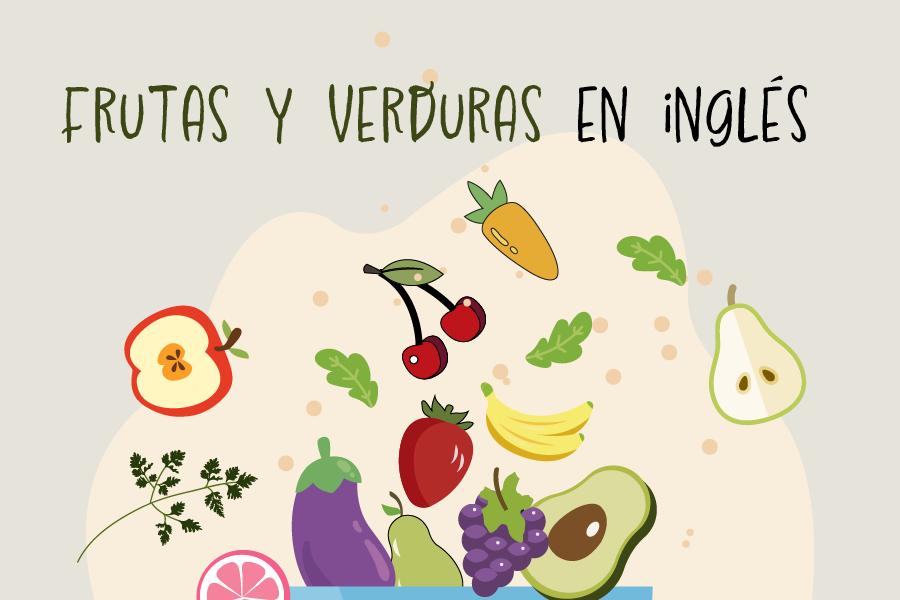 Frutas y verduras en inglés miniatura