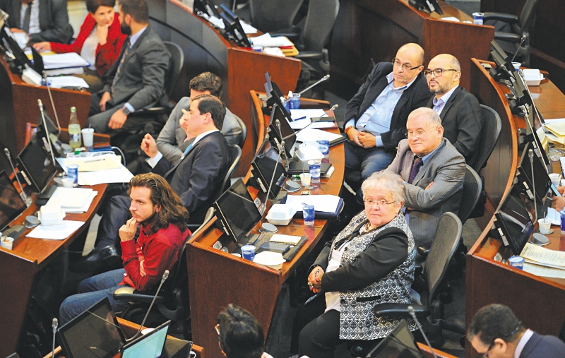 Los representantes de Voces de Paz y Reconciliación llegaron la semana pasada al Congreso para velar por la buena implementación de los acuerdos. /  Gustavo Torrijos