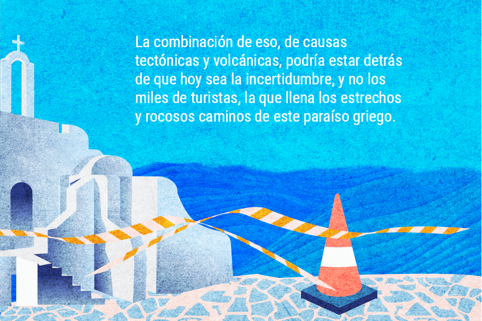 Santorini, el paraíso griego que los temblores están vaciando