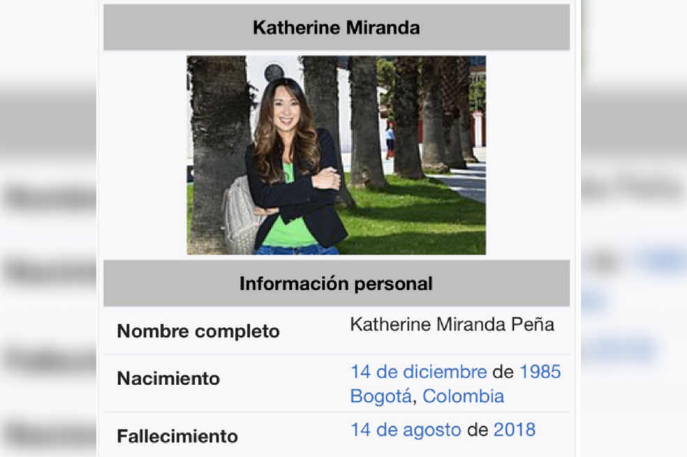 Cambian perfil en Wikipedia y dan por muerta a representante a la Cámara