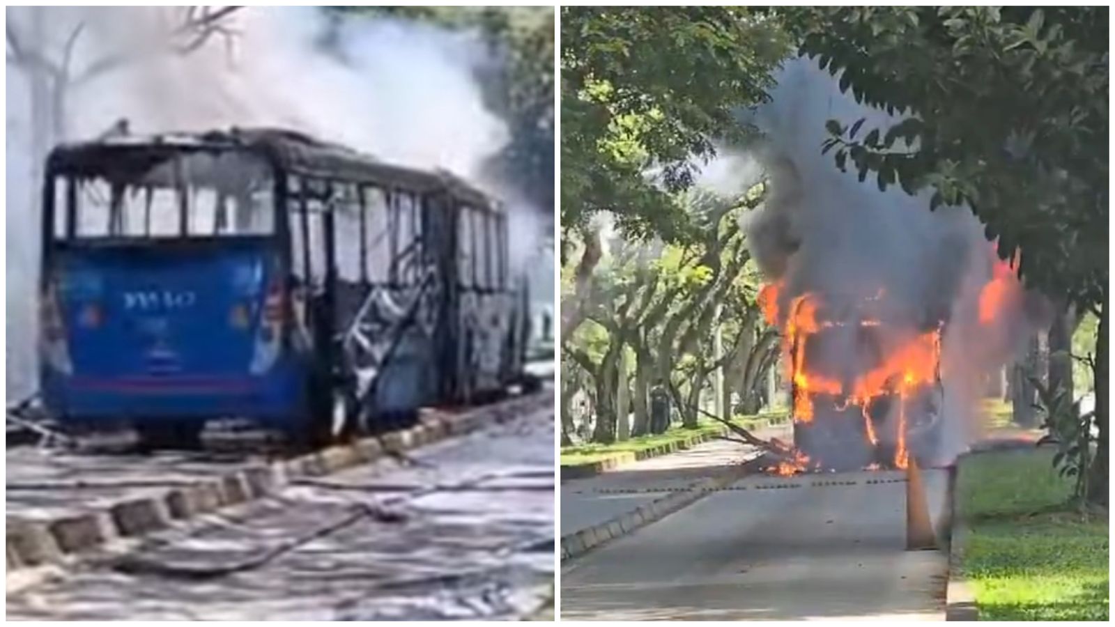 Encapuchados quemaron bus del MÍO en Cali durante marchas: esto dijo el conductor