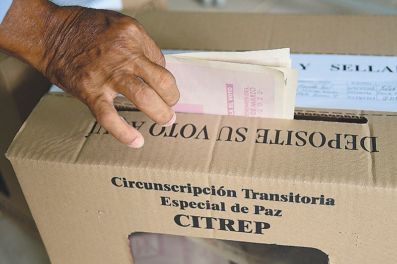 Circunscripciones  Transitorias Especiales de PAZ - Caracoli