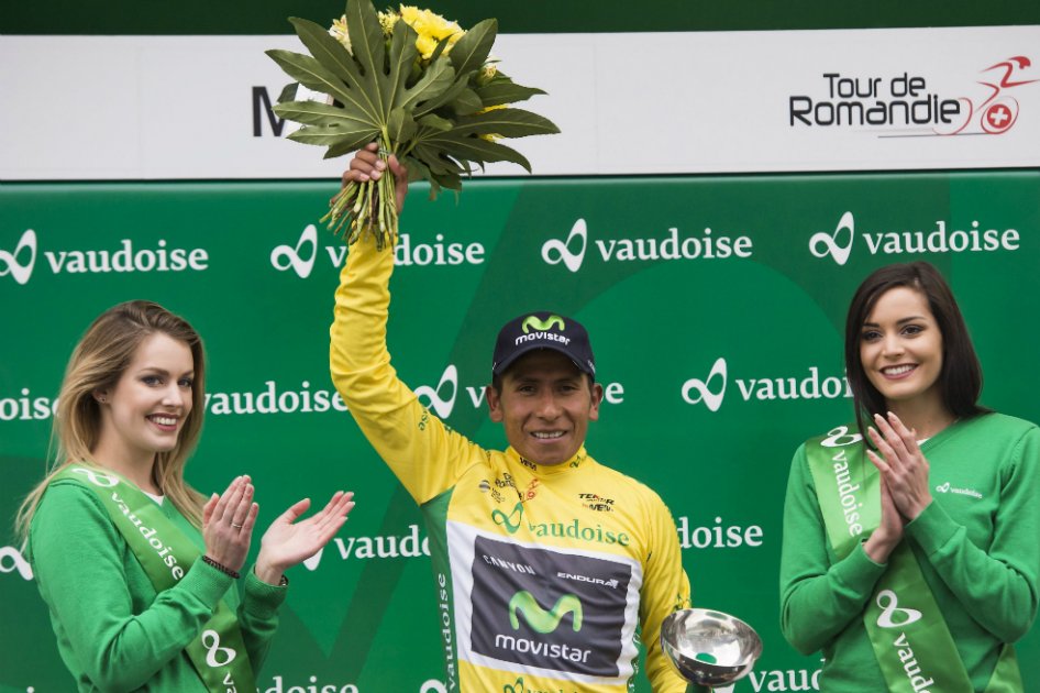 Nairo cedió nueve segundos en la fracción de este viernes. / EFE