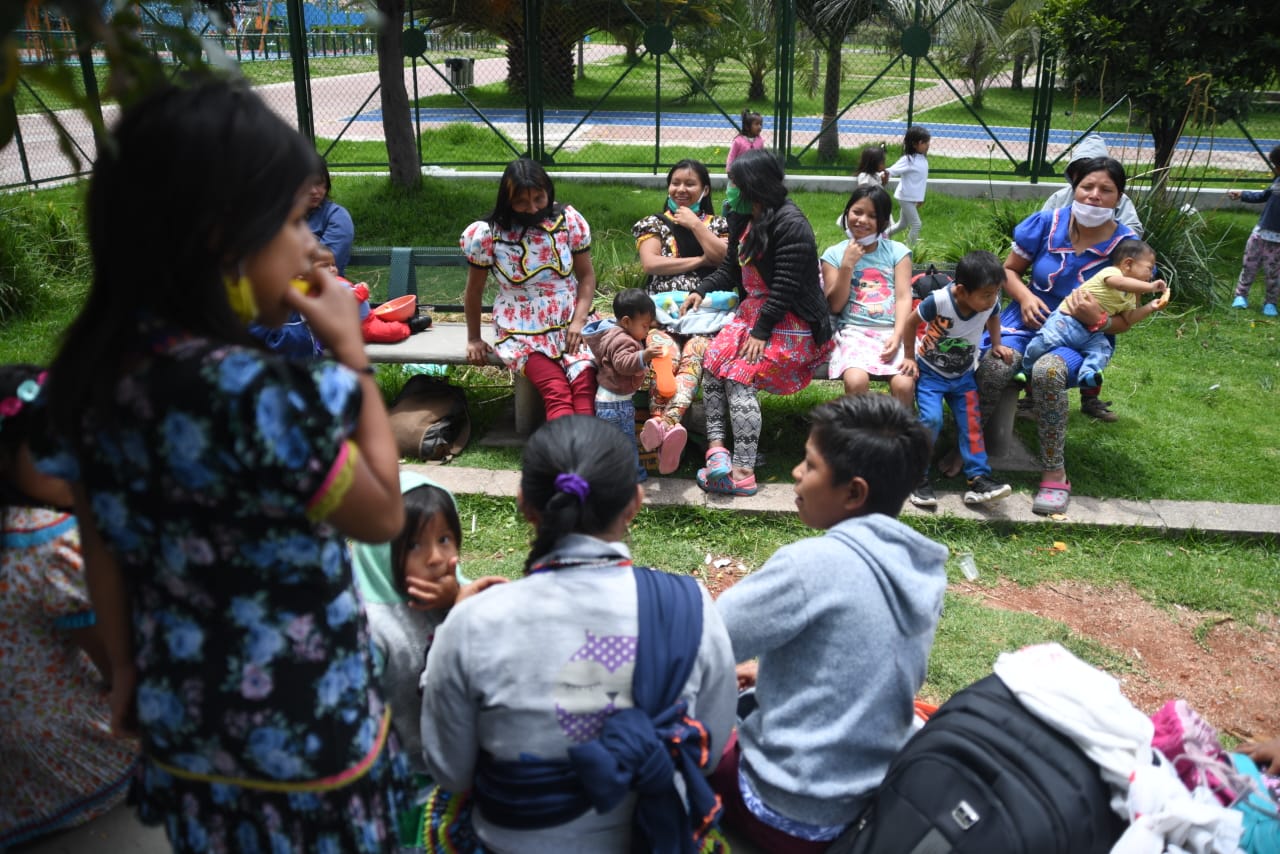 Nativos embera katío se concentran en el centro de Bogotá luego de quedarse sin hogar