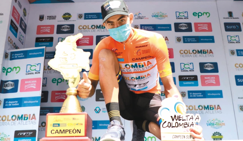 El boyacense Diego Camargo, de 22 años, del equipo Colombia Tierra de Atletas.  / FCC