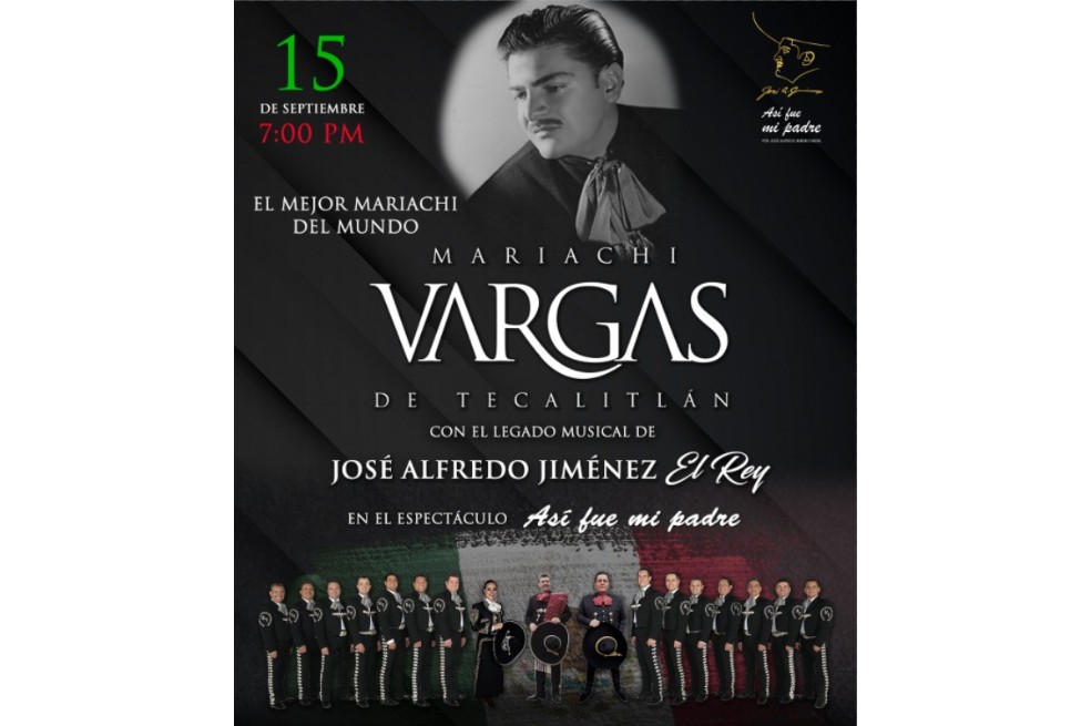 Tributo a José Alfredo Jiménez del Mariachi Vargas de Tecalitlán, en streaming