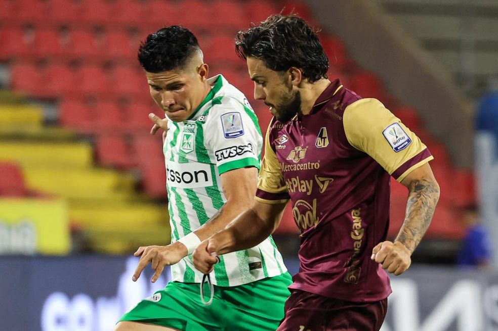 Tolima no pudo con un Nacional con nueve hombres y Junior se escapa en la punta