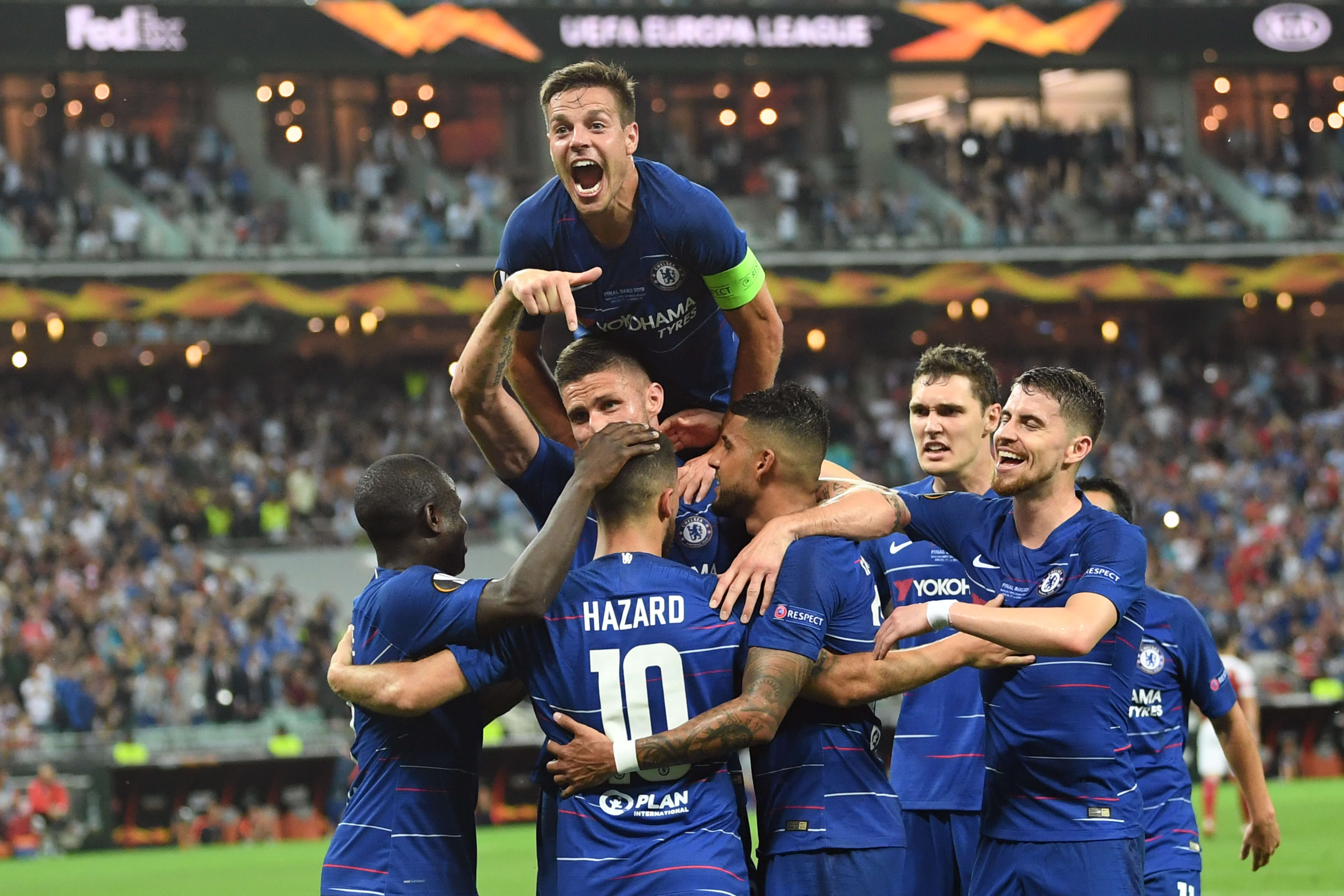 Chelsea goleó al Arsenal y se coronó campeón de la Europa League