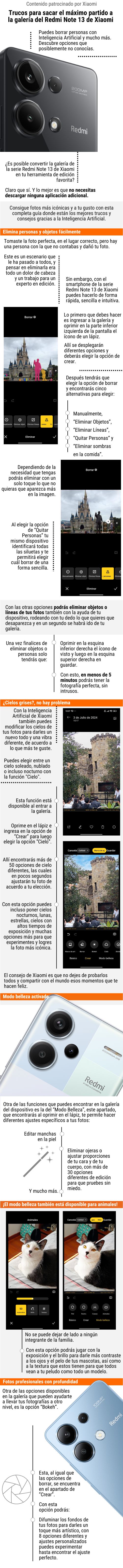 Con esta guía, el máximo partido a la galería de tu Redmi Note 13 de Xiaomi: incluso puedes borrar personas con IA.
