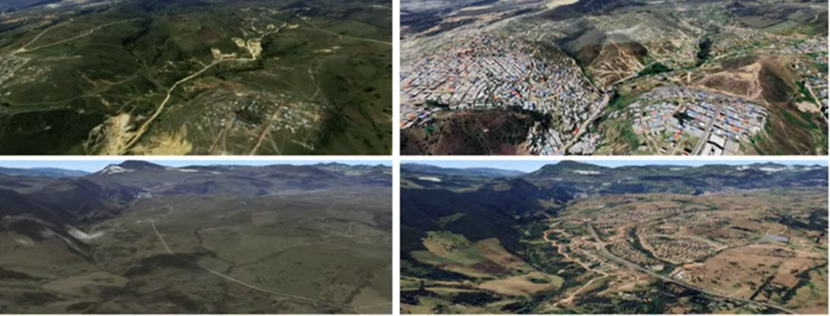 Fotos del antes (izquierda) y después (derecha) de la sabana antes de la expansión urbanística de los últimos 30 años.