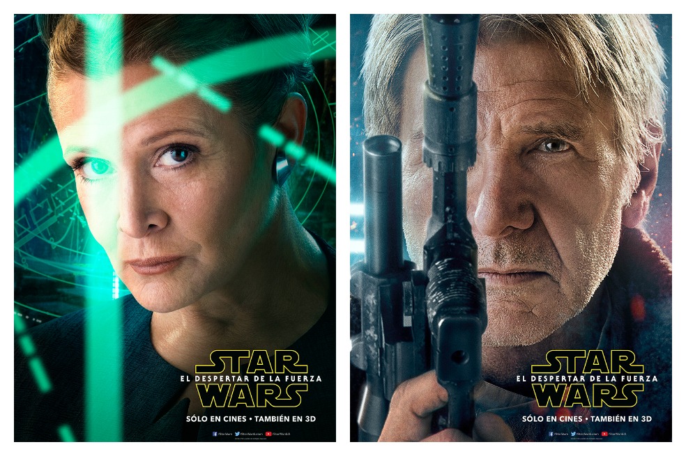 Leia y Han Solo progatonizan afiches de «Star Wars»