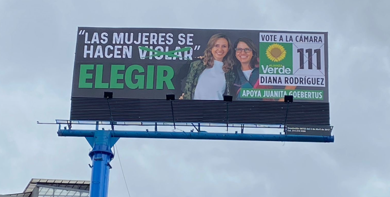 “Burla” y “amarillista”: críticas a la valla de la candidata Diana Rodríguez