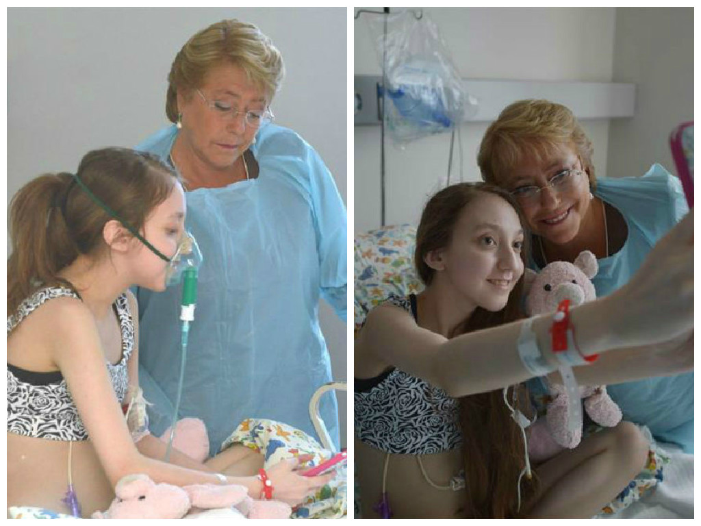 Así fue la visita de Bachelet a Valentina, joven que le pidió autorización para morir