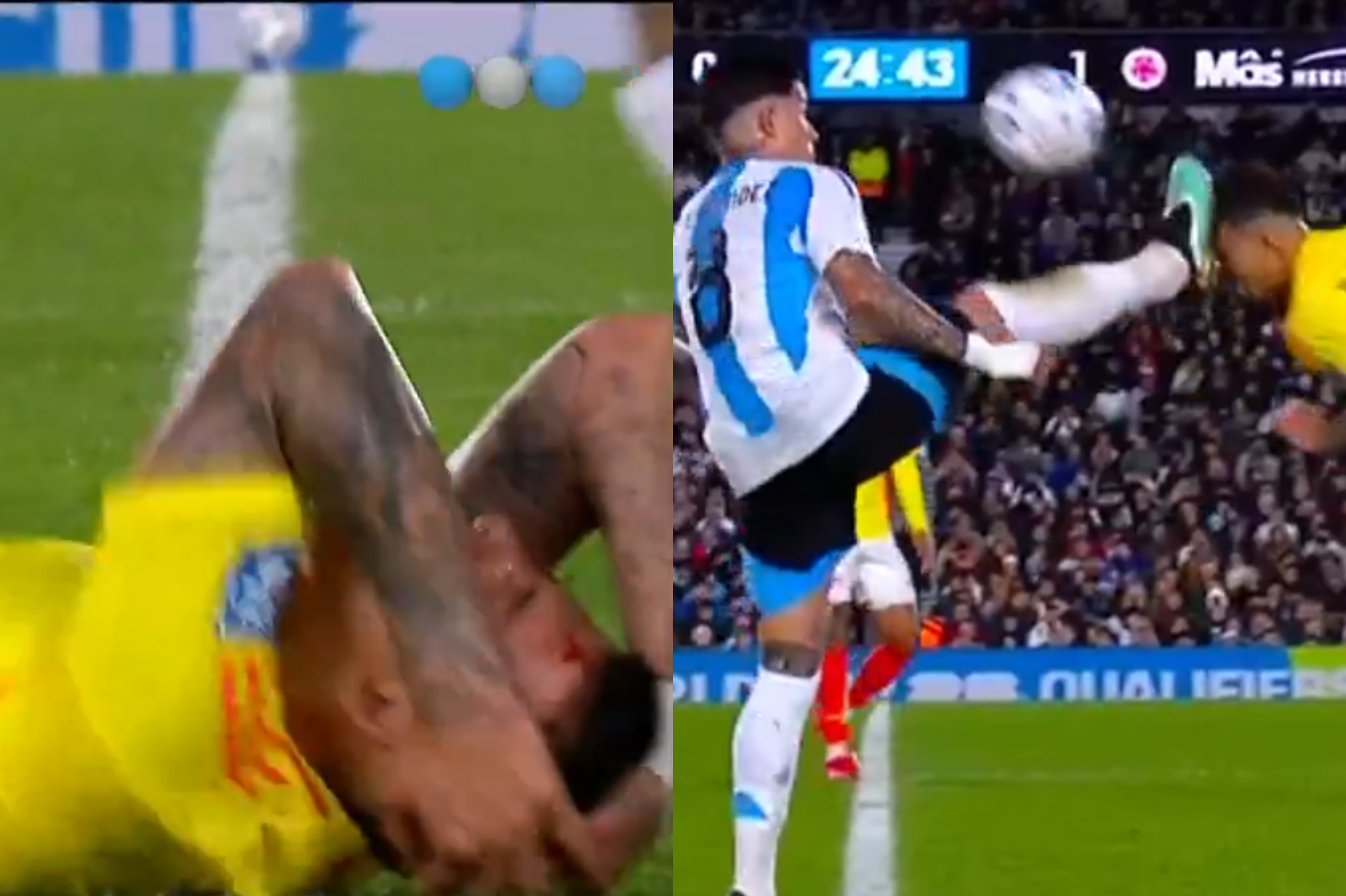 Así fue el patadón de Enzo Fernández a la cara de Kevin Castaño: ¡roja directa!