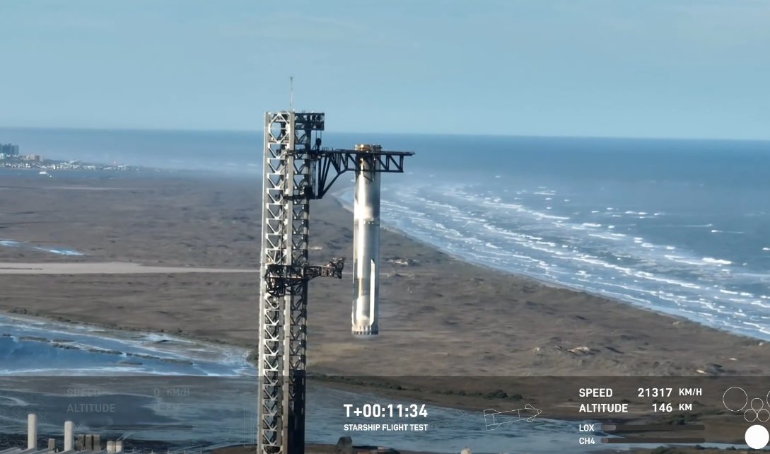 La nave espacial Starship, de la empresa SpaceX, se incendia en su séptimo vuelo de prueba