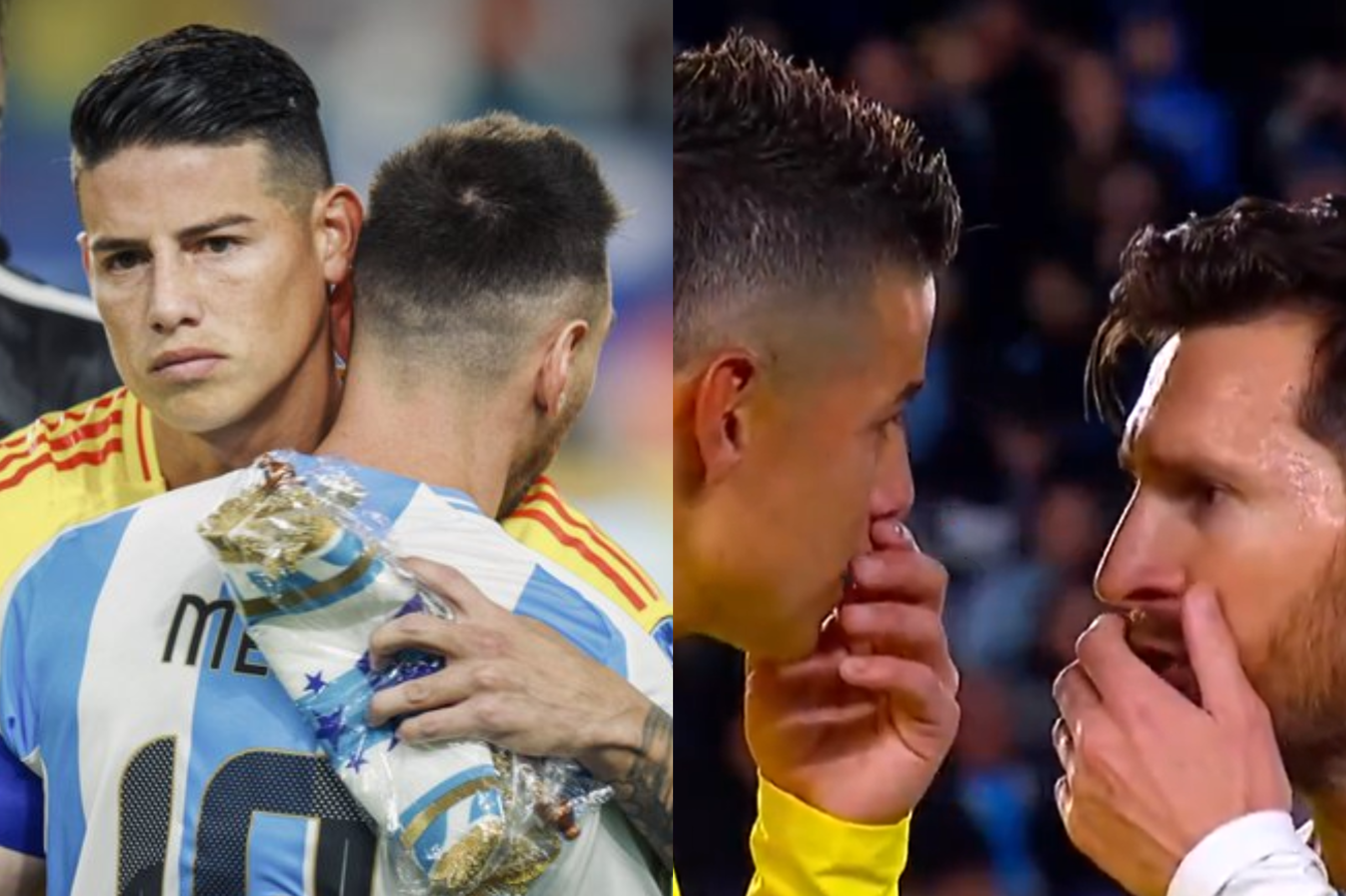 James vs. Messi: fuerte cara a cara en el Argentina vs. Colombia, ¿qué se dijeron?