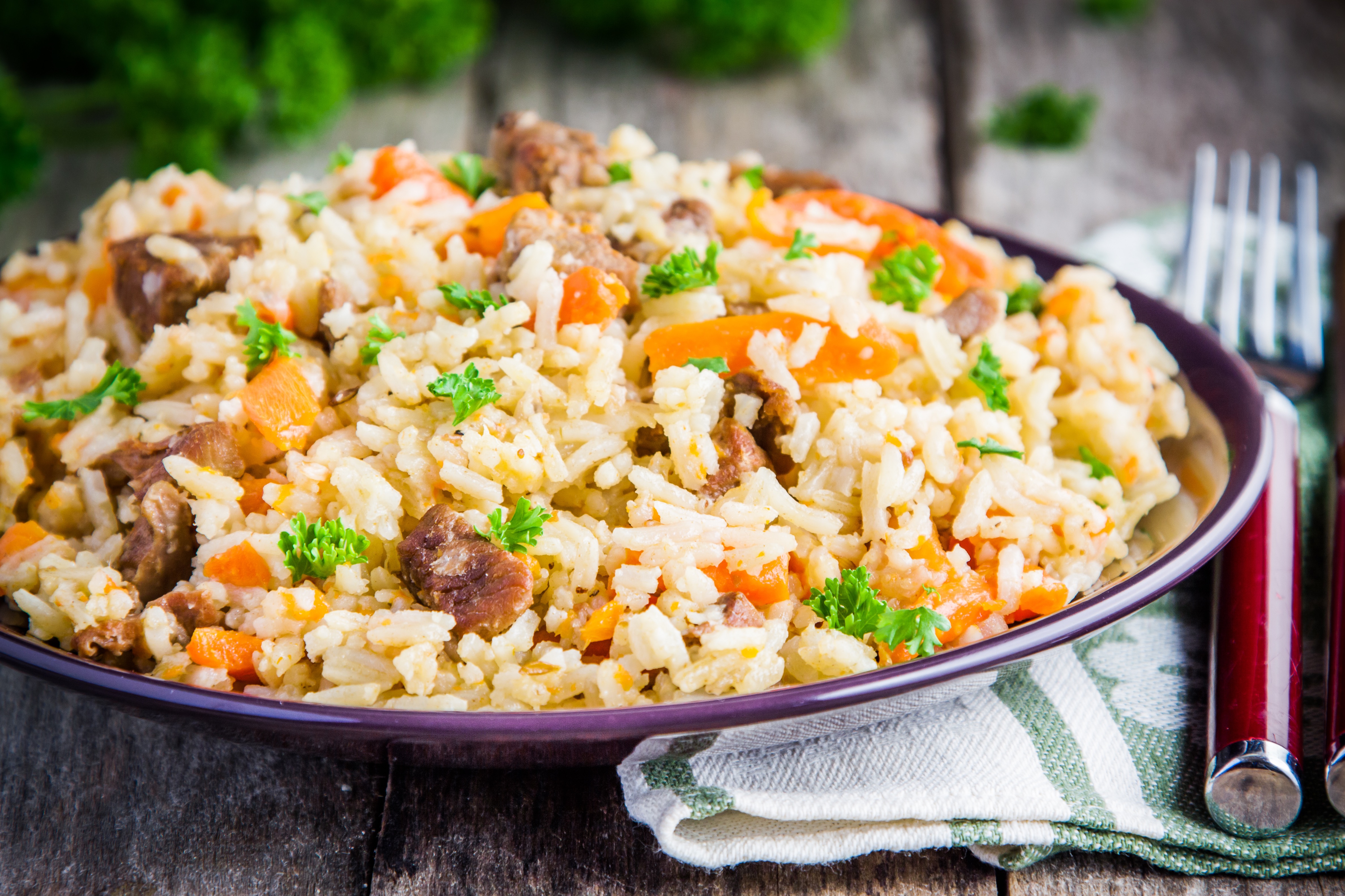 Receta: arroz de chicharrón con pollo