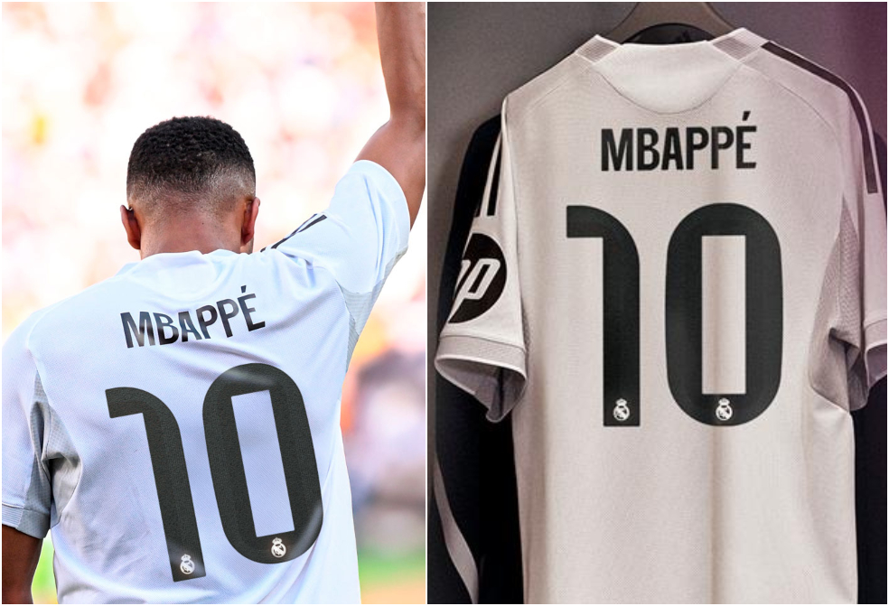 Real Madrid anunció que el francés Kylian Mbappé lucirá la camiseta número 10 esta temporada.