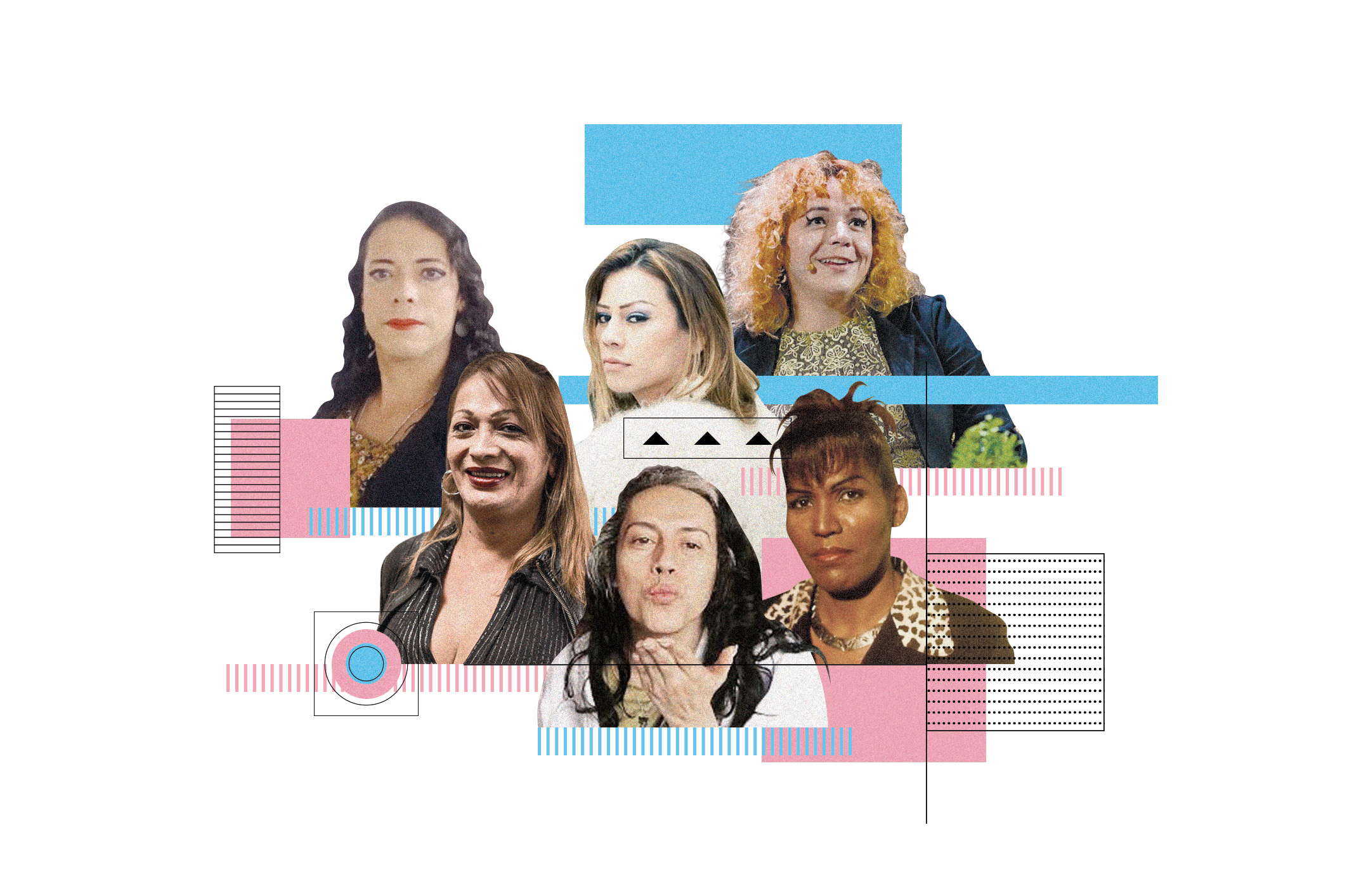 De izquierda a derecha: Deisi Olarte, Andrea Correa, Laura Weinstein, Yoko Ruiz, Daniela Maldonado y Diana Navarro.