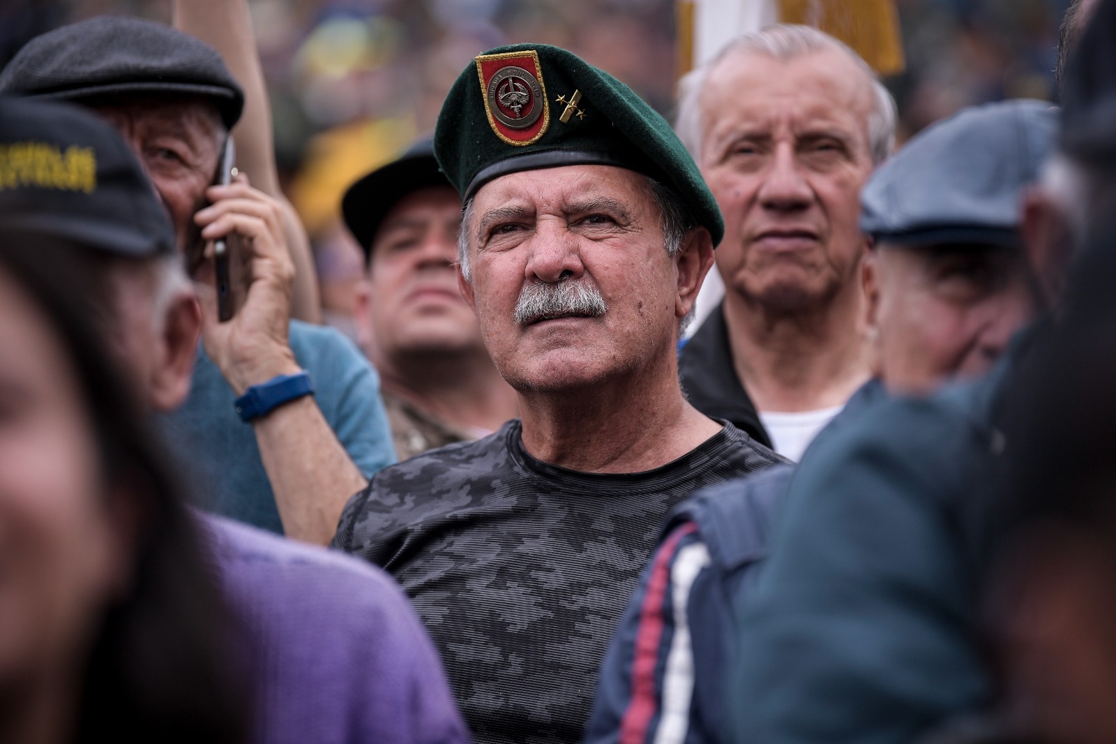 En imágenes: así transcurrió la manifestación de veteranos de la Fuerza Pública