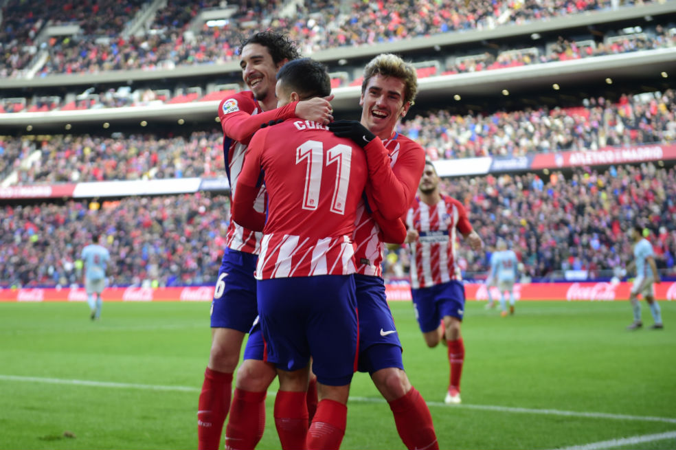 Atlético de Madrid venció al Celta y no renuncia a la liga