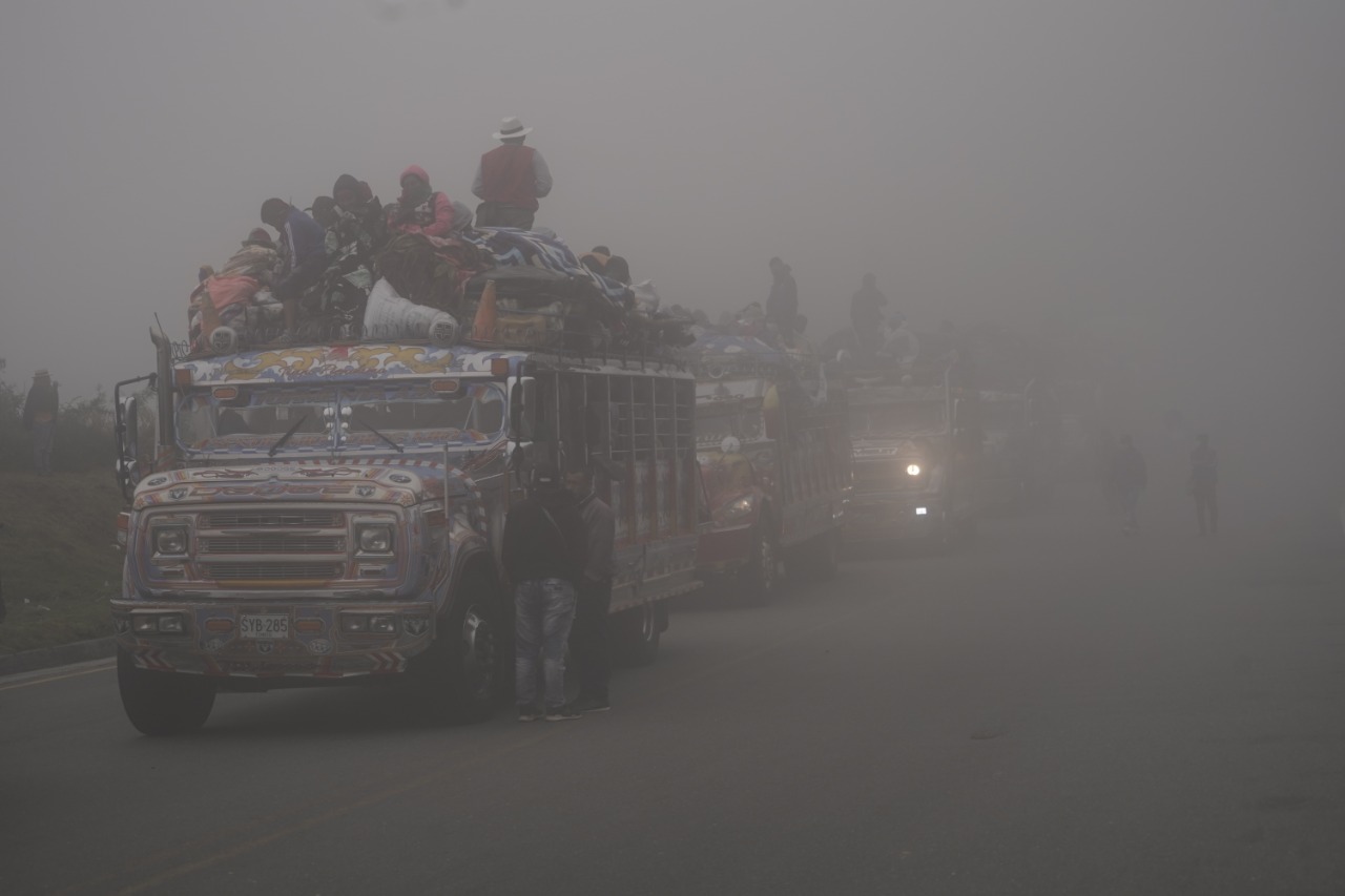 En fotos: Así avanza la travesía de la minga en su recorrido hacia Bogotá