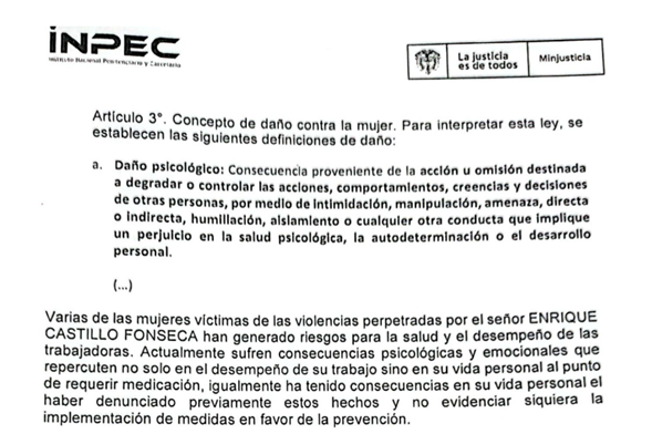 Documento dentro del expediente.
